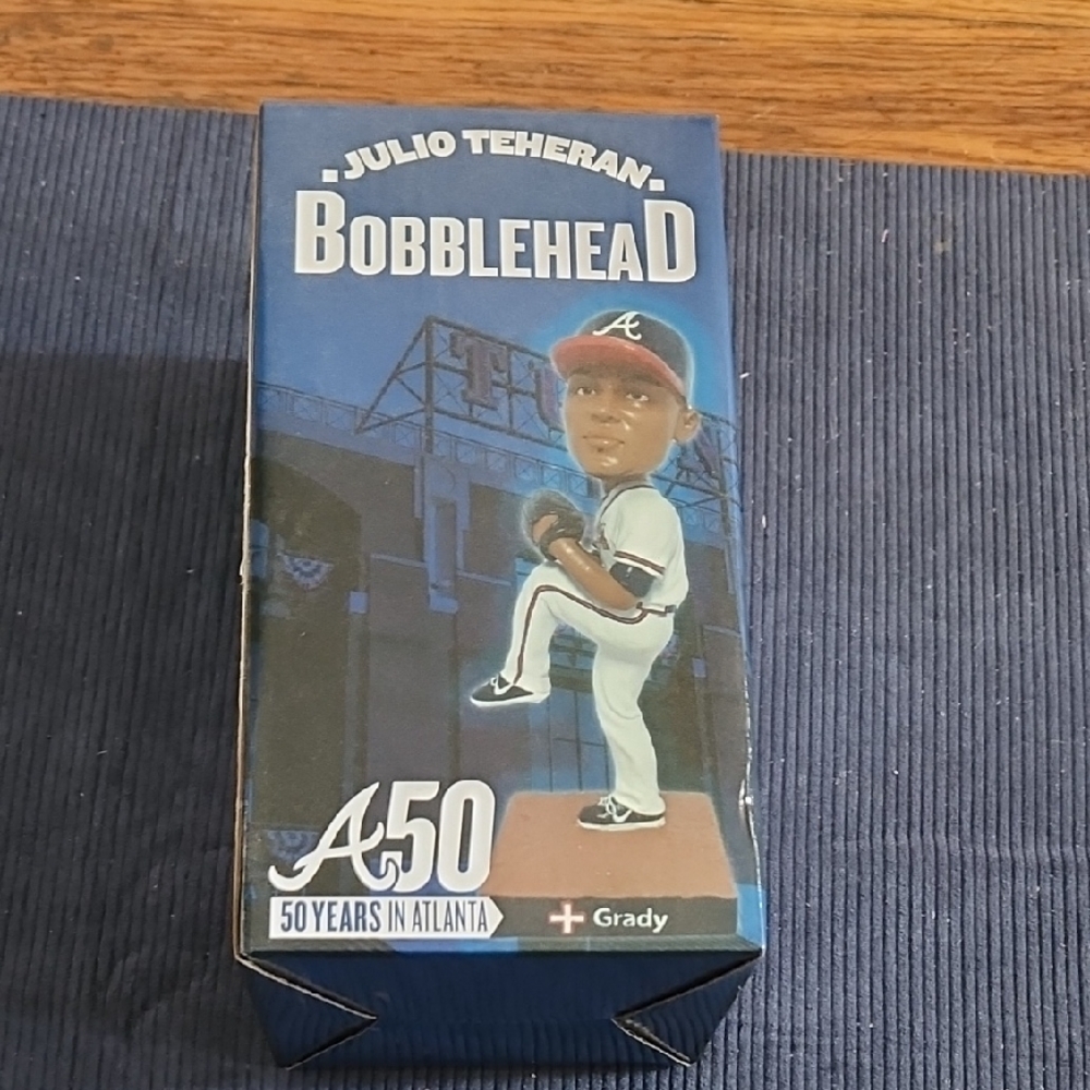 Julio Teheran Bobblehead in Blue Box